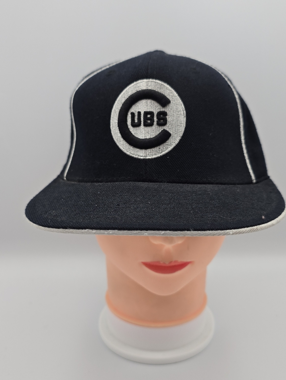 American Needle Cooperstown Collection Chicago Cubs Black Fitted Hat Size 7